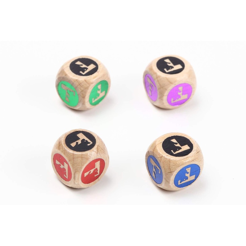 Toyger Coin Dice Wooden Set Of 4 For Use As A Replacement For Coin Toss In TCG Card Games