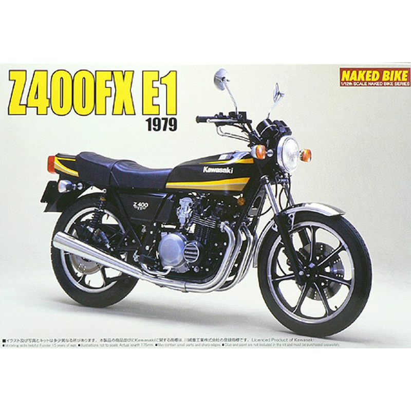 Aoshima Naked Bike 61 44407 Kawasaki Z400FX E1 Tiger 1/12 Scale Kit