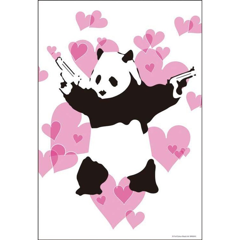 Beverly 300-031 Jigsaw Puzzle Panda with Guns (BANKSY’S GRAFFITI) (300 Pieces)