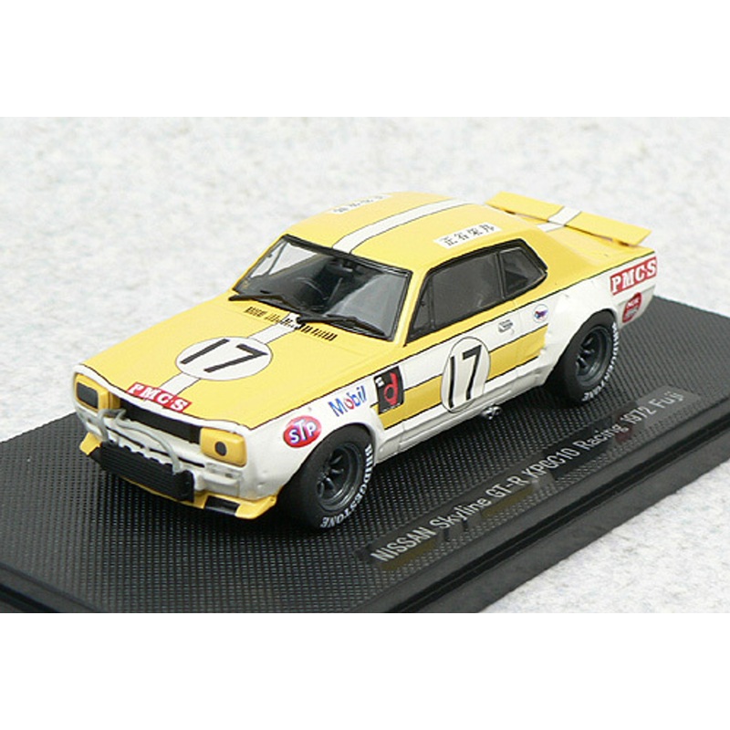 Ebbro 44140 Nissan Skyline GT-R KPGC10 Racing 1973 No.17 (Yellow) 1/43 Scale