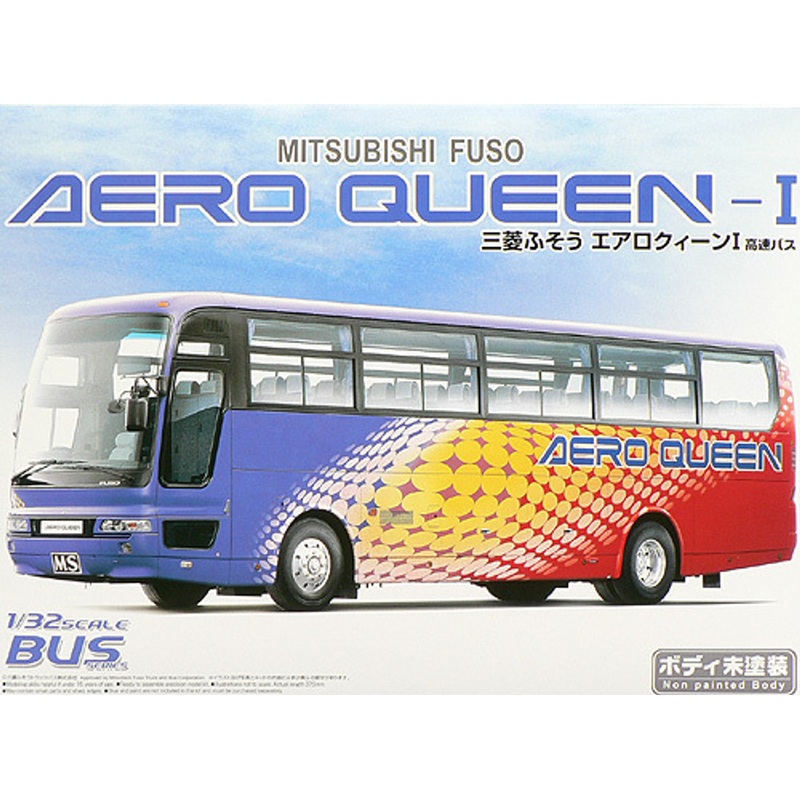 Aoshima 46562 Mitsubishi Fuso Aero Queen Bus 1/32 Scale Kit