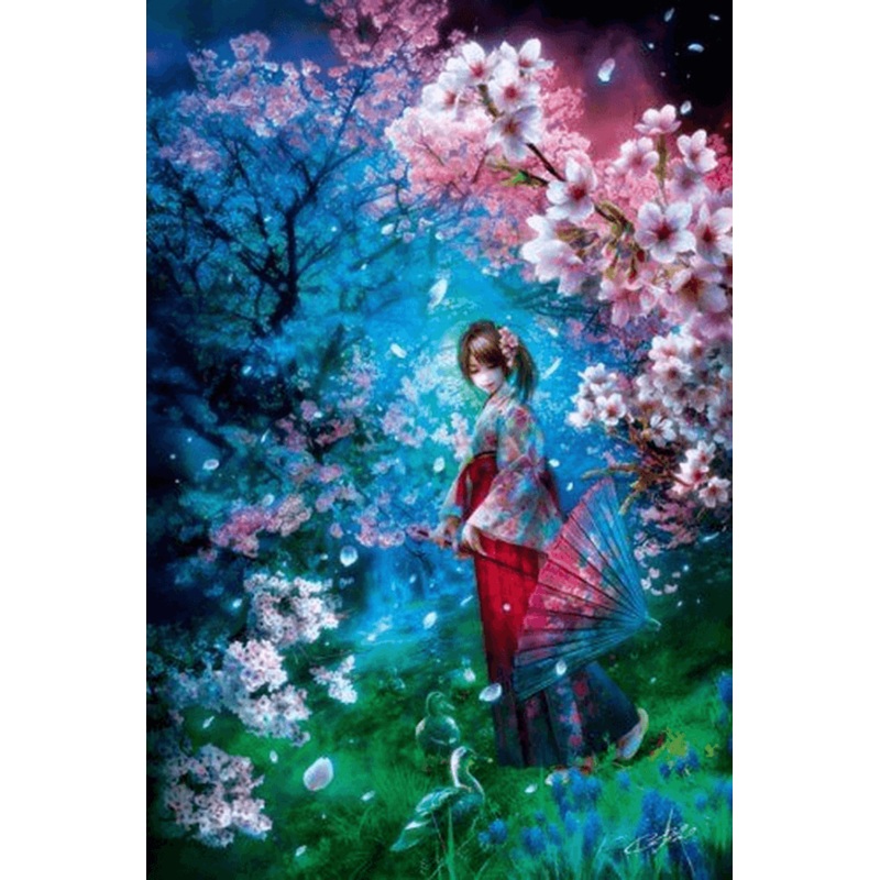 APPLEOne Jigsaw Puzzle 108-079 Sakura Girl (108 Pieces)