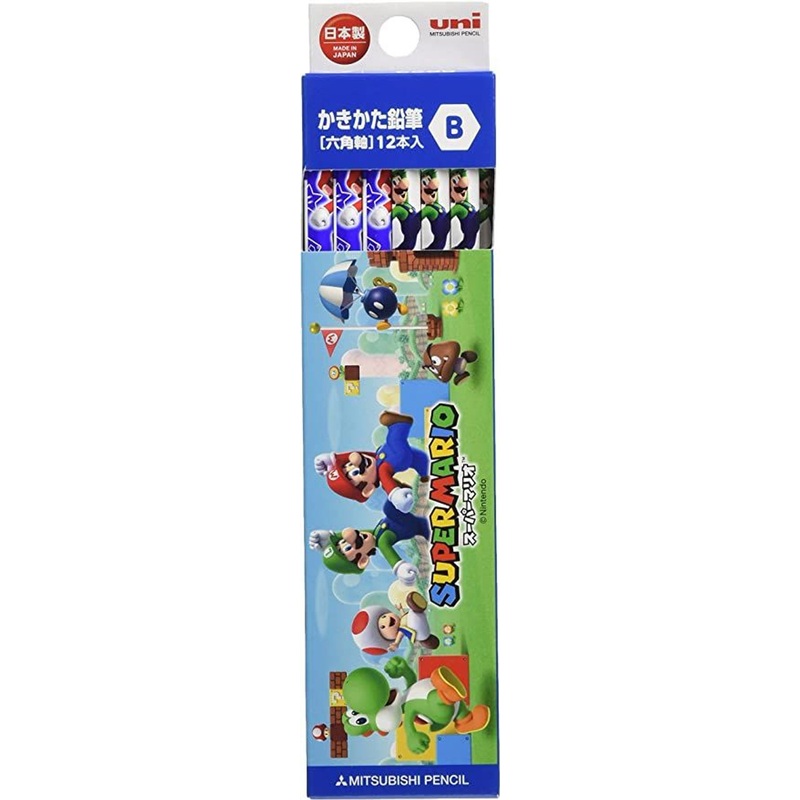 Mitsubishi Pencil Pencil B Dozen (12) Super Mario