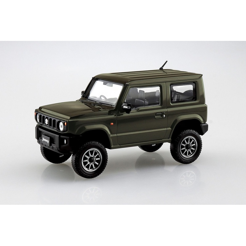 Aoshima The Snap Kit 1/32 Suzuki Jimny Custom Wheel (Jungle Green) Plastic Model