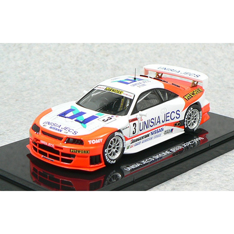 Ebbro 44194 Unisia JECS Skyline R33 JGTC 1998 No.3 (White/Orange) 1/43 Scale