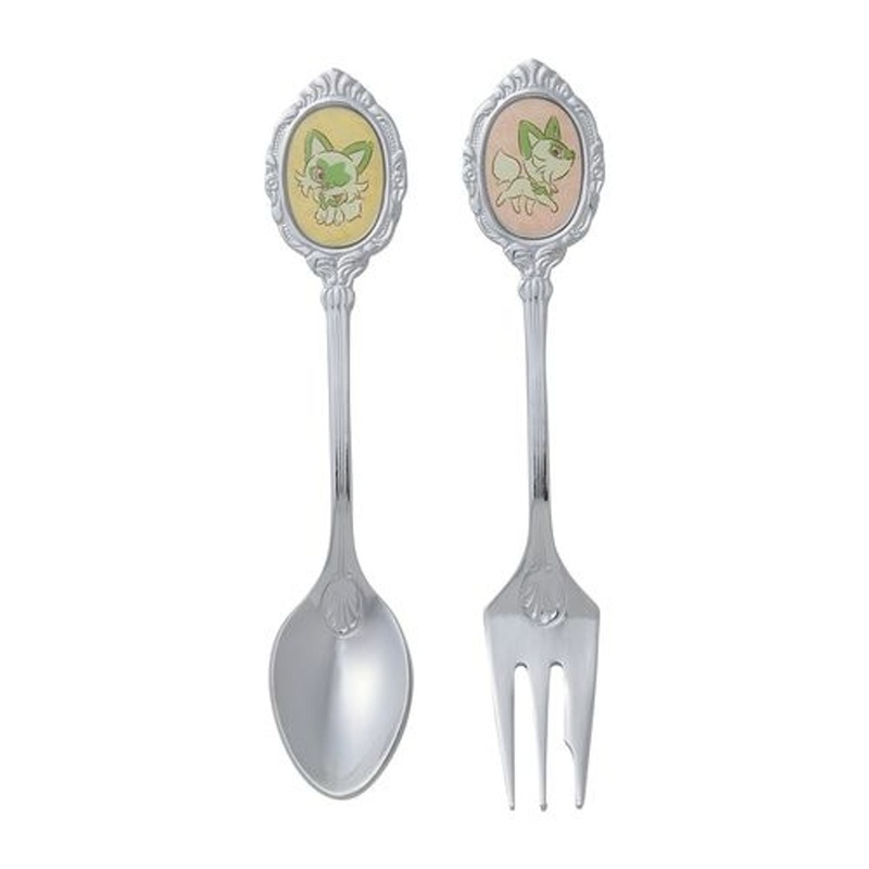 Pokemon Center Original Spoon & Fork Set Sprigatito