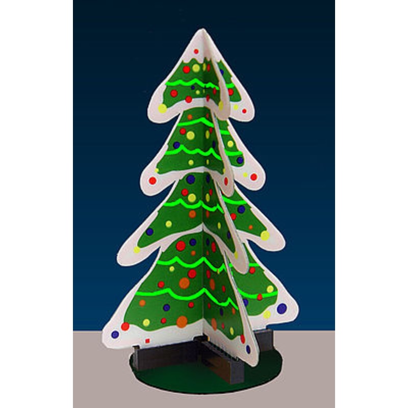 Animated Neon 3-D Christmas Tree