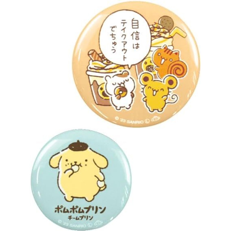 T’s Factory Sanrio Cartoon Can Badge Pom Pom Purin – Munch Munch (Team Purin)