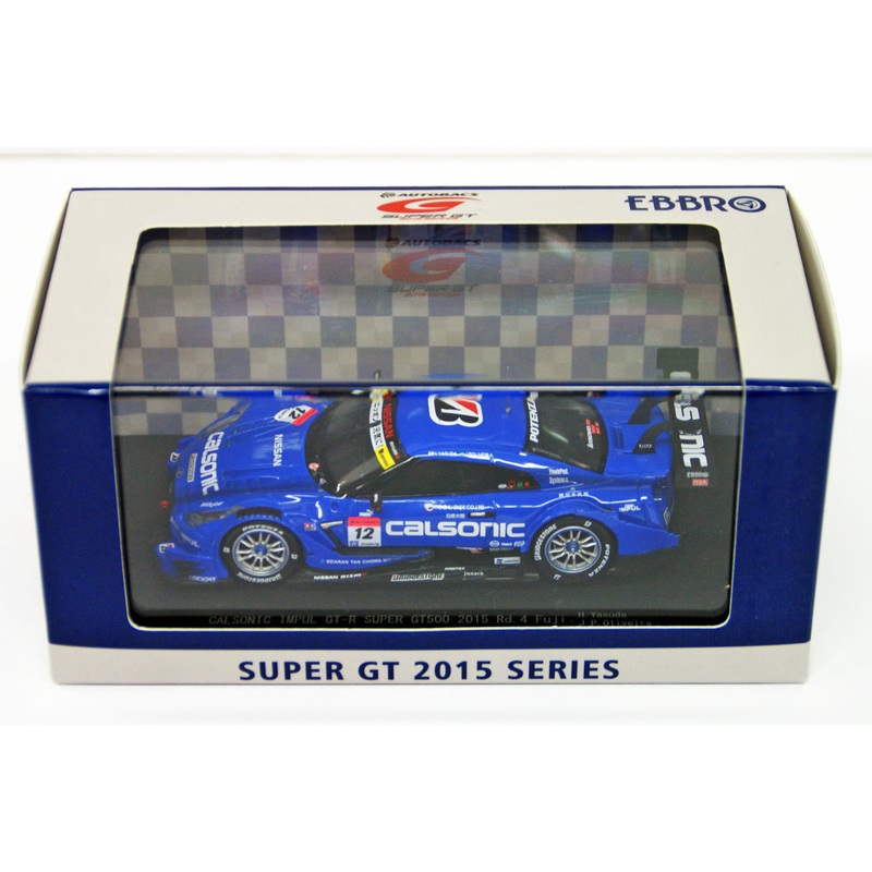 Ebbro 45278 CALSONIC INPUL GT-R FUJI 2015 No.12 Blue 1/43 Scale