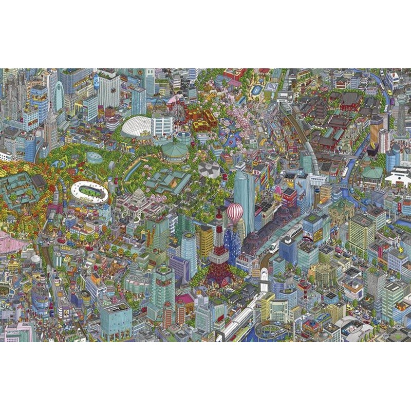 Yanoman 05-2013 Jigsaw Puzzle Cities Tokyo  Kamigaki Hirofumi(500 S-Pieces)