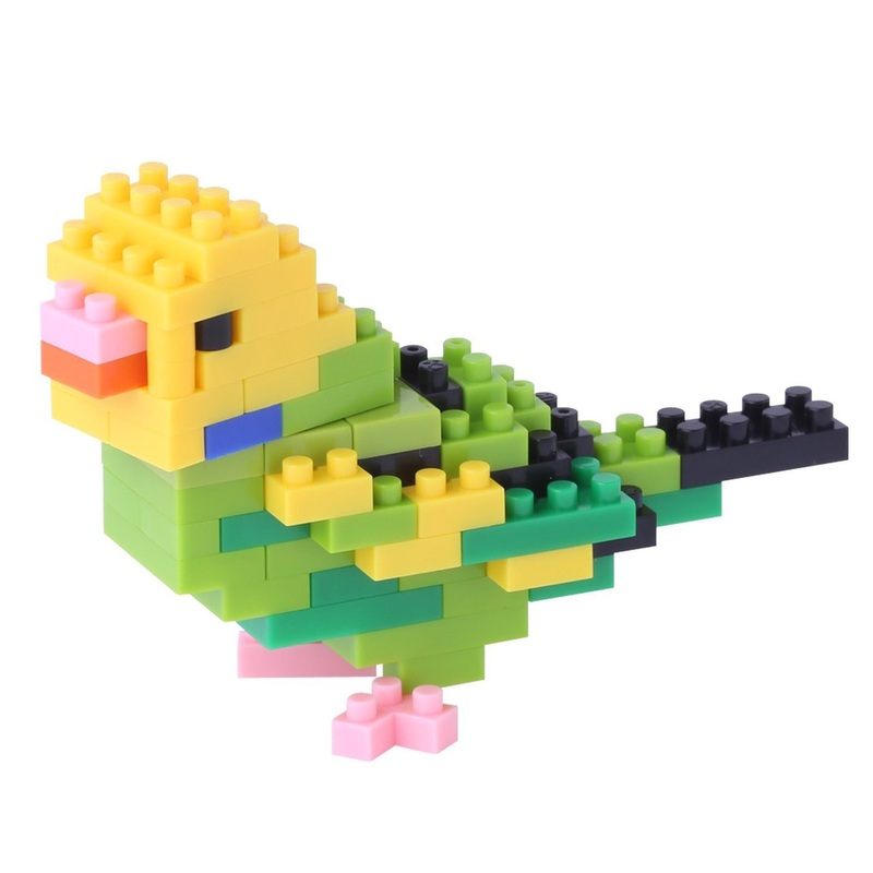 Kawada NBC-167 nanoblock Budgerigar Green Opaline