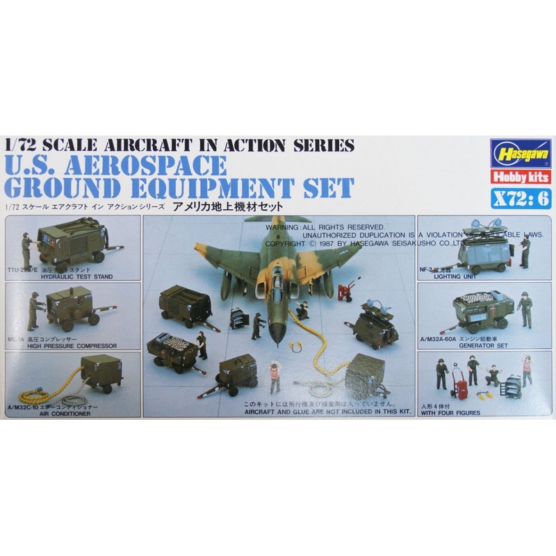Hasegawa X72-6 U.S. AEROSPACE GROUND EQUIPMENT 1/72 Scale Kit