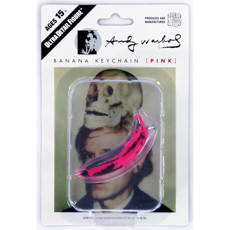 Medicom UDF-120 Ultra Detail Figure Andy Warhol BANANA KEYCHAIN Pink