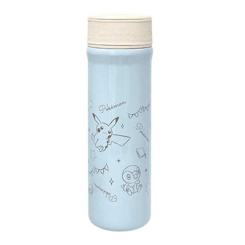 Pokemon Center Original Stainless Steel Water Bottle 400ml Light Blue