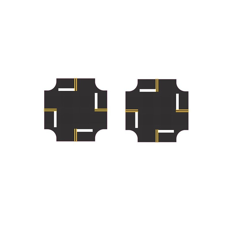 Fresh Asphalt 4 Stop 4-way Intersection