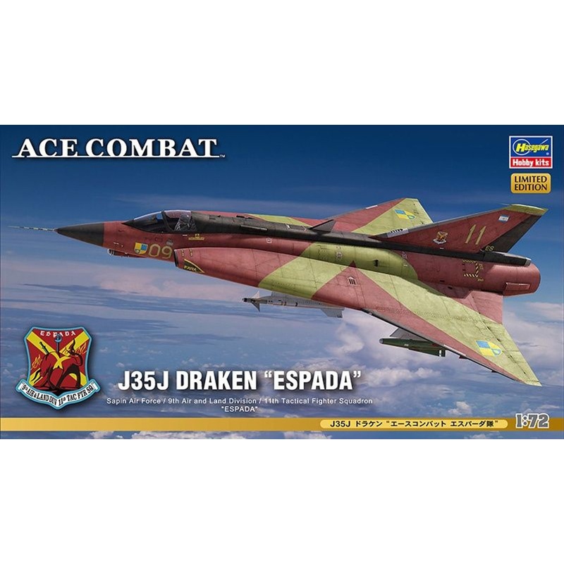 Hasegawa 1/72 Ace Combat J35J Draken ‘Espada’ Plastic Model