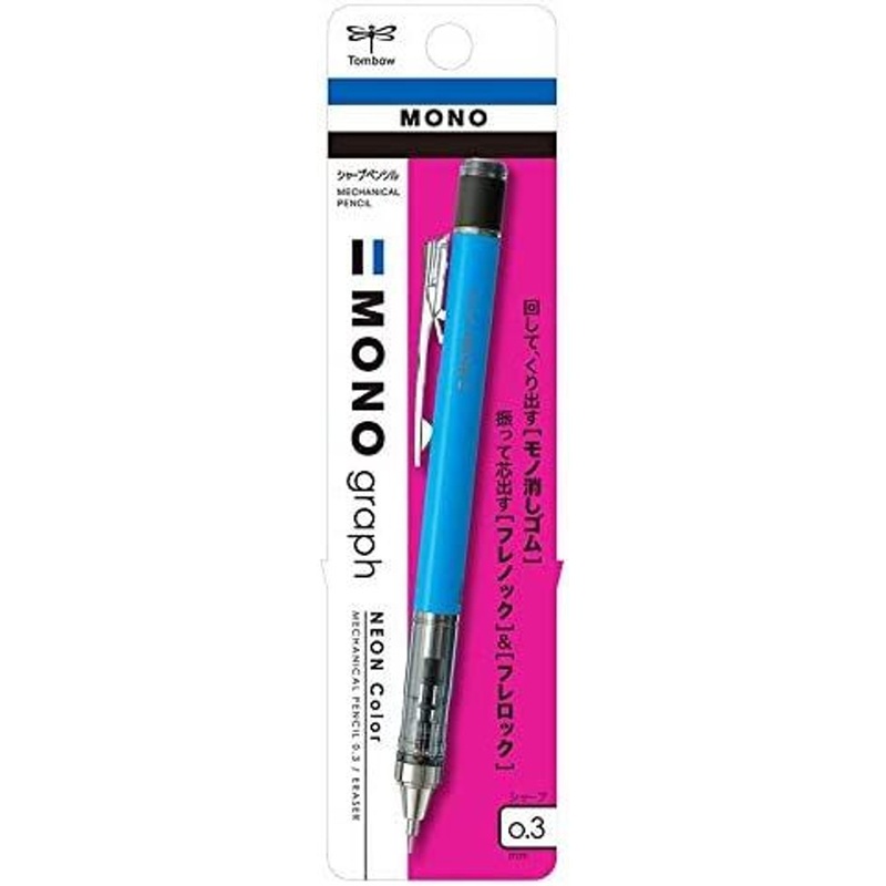 Tombow Sharp Monograph Neon Blue R3PK Pencil