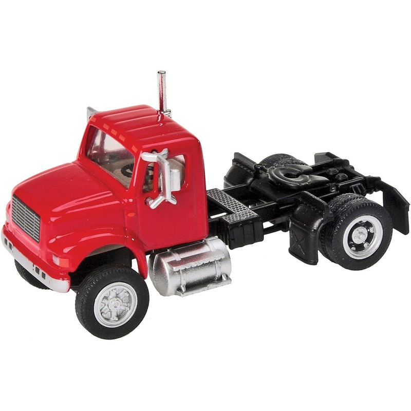 International 4900 Single-Axle Red Semi Tractor