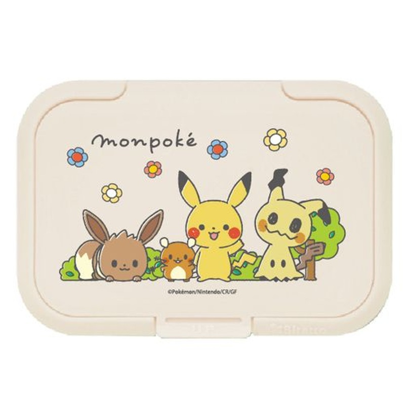 Pokemon Center Original Monpoke Wet Wipe Lid Picnic Light Beige