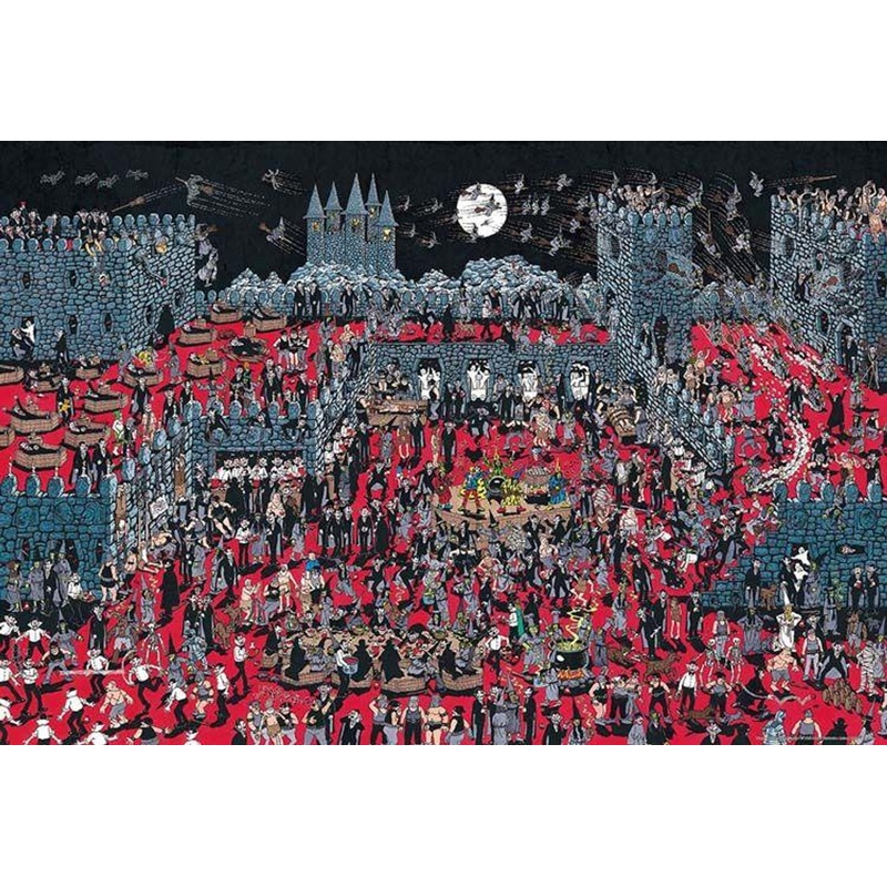 Beverly 2000S-001 Jigsaw Puzzle: Where’s Wally? Castle of Vampires and Witches (2000 S-Pieces)