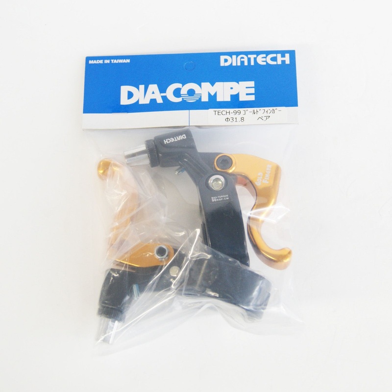 DIA-COMPE TECH99 GOLD FINGER 318 Brake Lever Left & Right (Pair) Black x Gold
