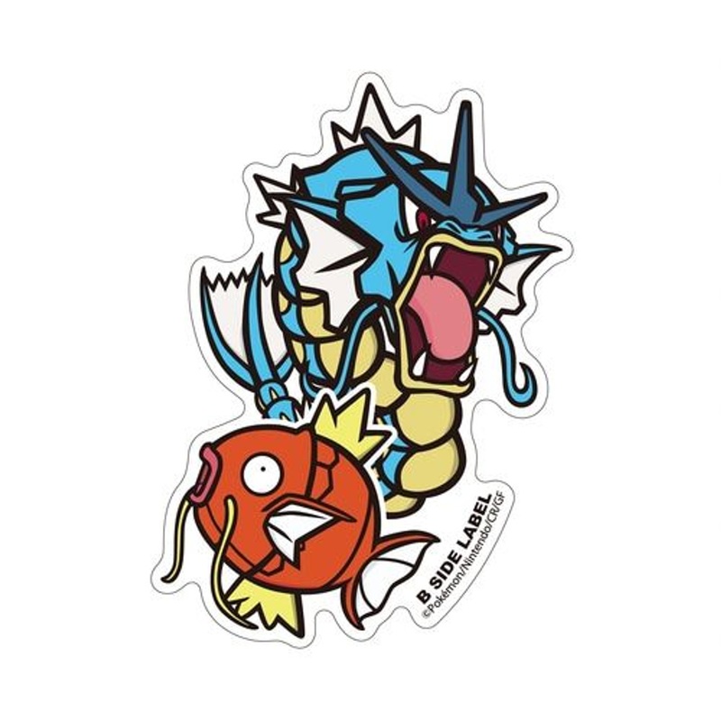 Pokemon Center B-SIDE LABEL BIG Sticker Magikarp & Gyarados