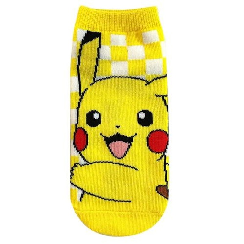 Pokemon Center Original Checkered Socks Pikachu 15-21cm