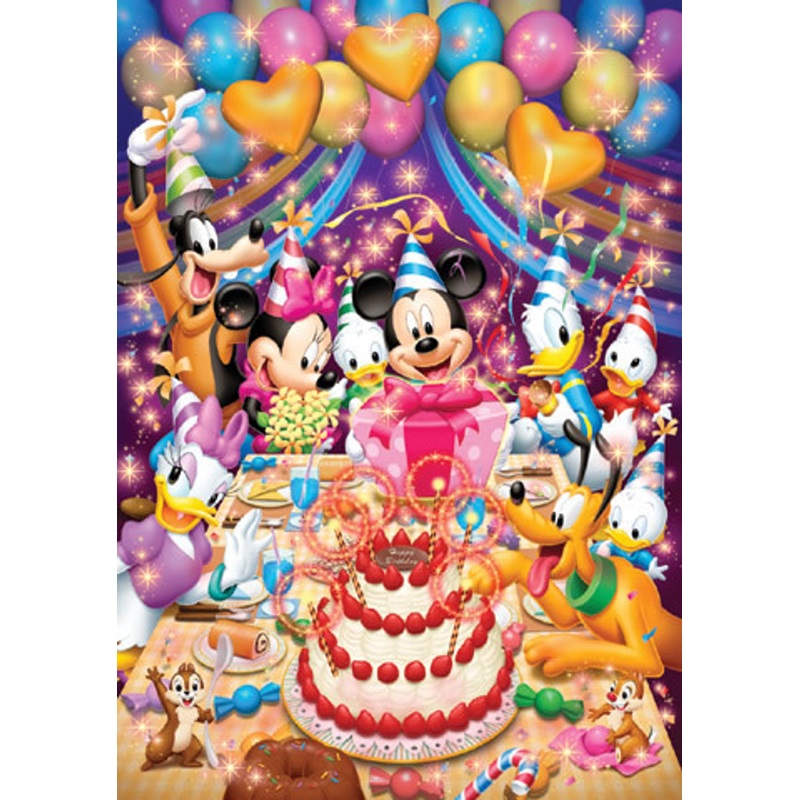 Tenyo Japan Jigsaw Puzzle DSG-500-401 Disney Mickey Happy Birthday (500 Pieces)