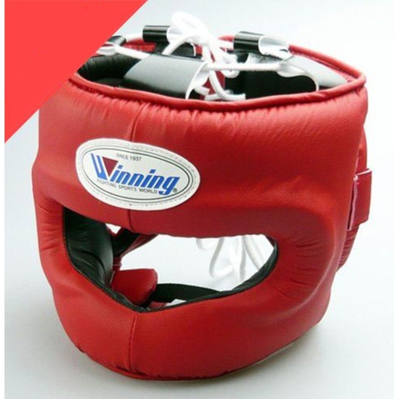 Winning Boxing Headgear FG-5000 Size L Full Face Type Red (Made in Japan)