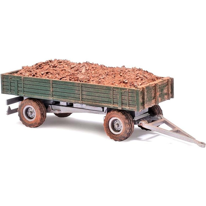 1958 Low-Sided Farm Trailer With Manure Load