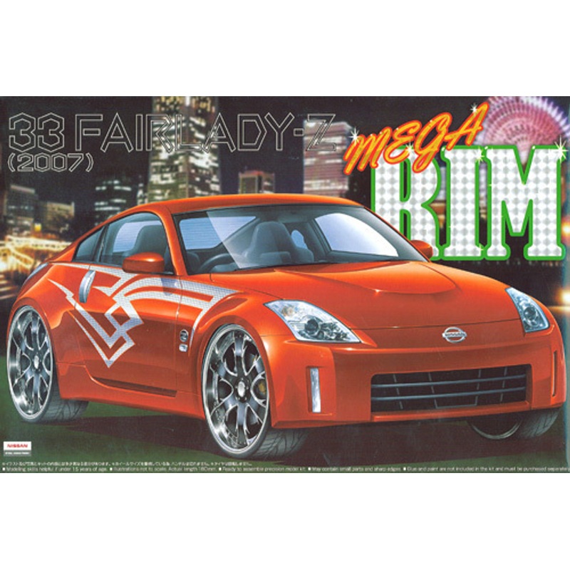 Aoshima 46357 Nissan Fairlady Z (Z33) 2007 Mega RIM Design 1/24 Scale Kit