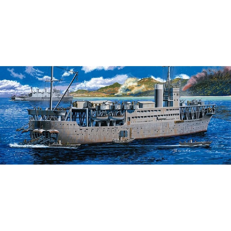 Aoshima Waterline 12284 IJN Landing Vehicle Carrier AKitsumaru 1942 1/700 Scale