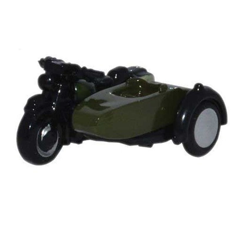 BSA Motorcycle w/Sidecar – Assembled (black, green)