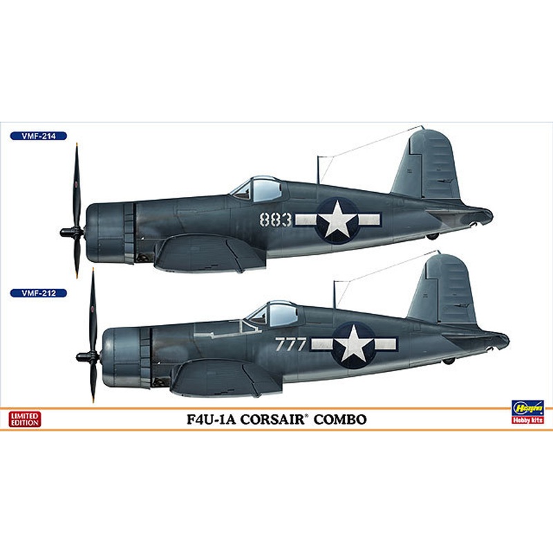 Hasegawa 02032 US Navy F4U-1A Corsair Combo (2 plane set) 1/72 Scale Kit