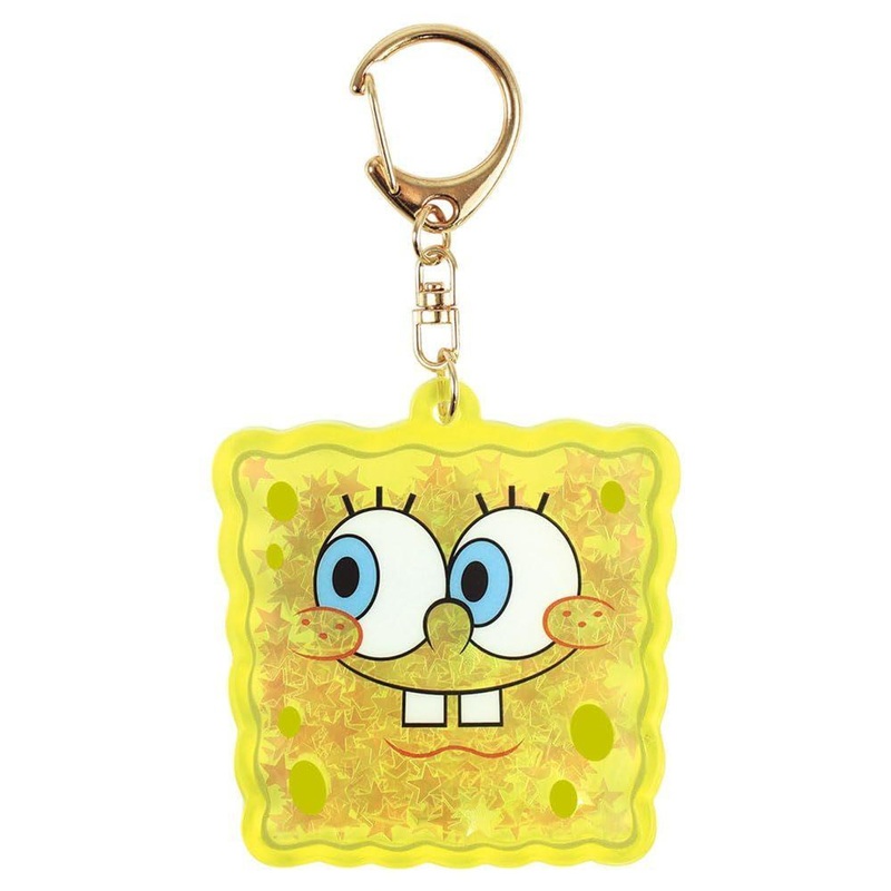 T’s Factory SpongeBob Face Holographic Glitter Keychain