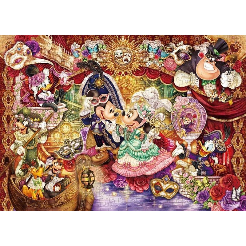 Tenyo D500-666 Jigsaw Puzzle Invitation to the Splendid Masquerade (Mickey & Friends) (500 Pieces)