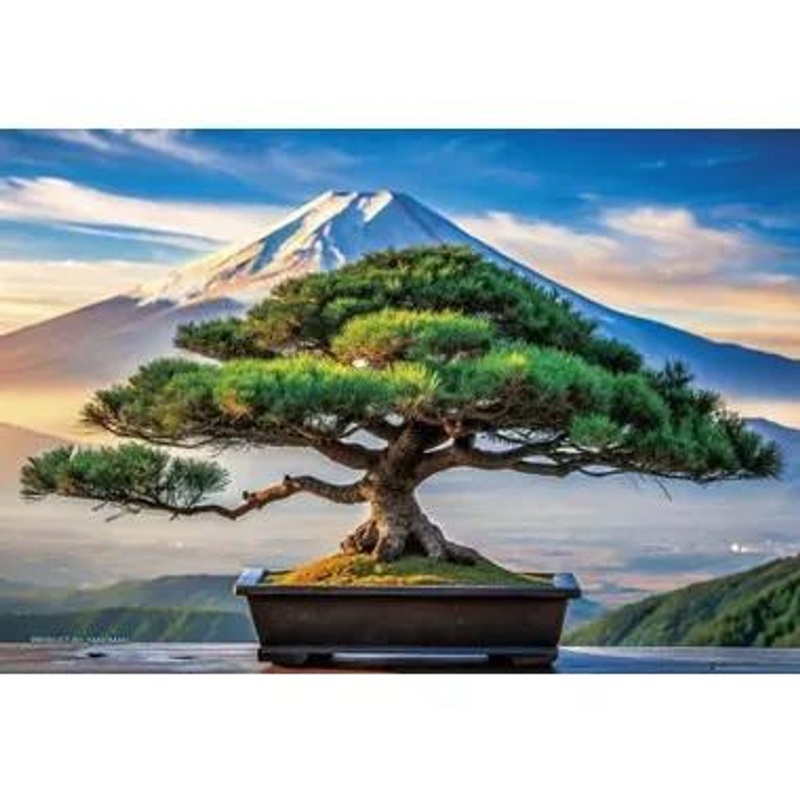 Yanoman 97-313 Prism Art Jigsaw Puzzle Mount Fuji View with Bonsai (70 Pieces)