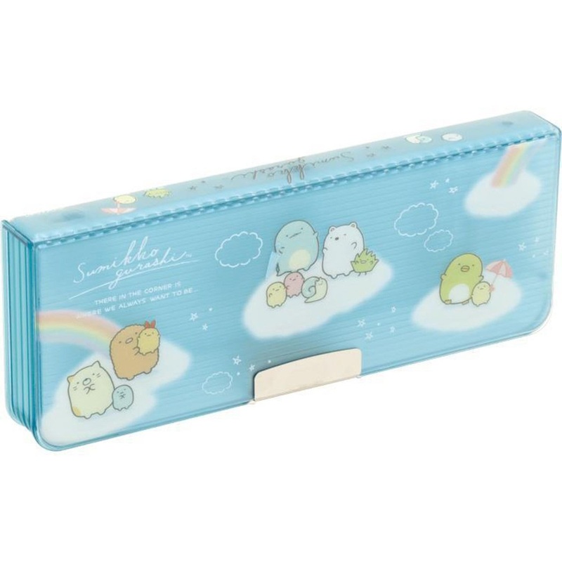San-x Double-sided Open Pencil Case Sumikko Gurashi Light Blue