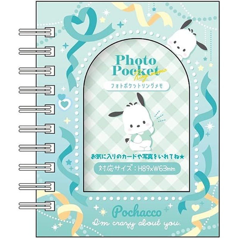 T’s Factory Sanrio Photo Pocket Ring Memo Heart Ribbon – Pochacco