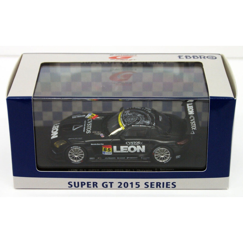 Ebbro 45288 LEON SLS Super GT300 2015 Rd.1 Okayama No.65 Black 1/43 Scale