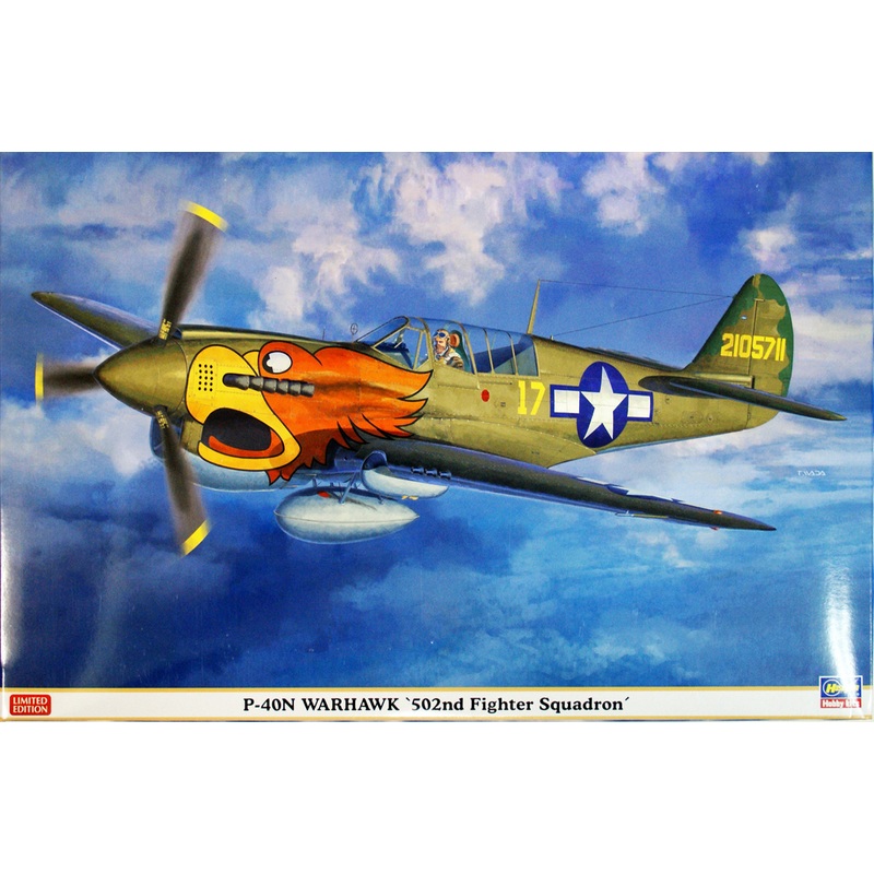 Hasegawa 08232 P-40N Warhawk 502nd Fighter Squadron 1/32 Scale Kit