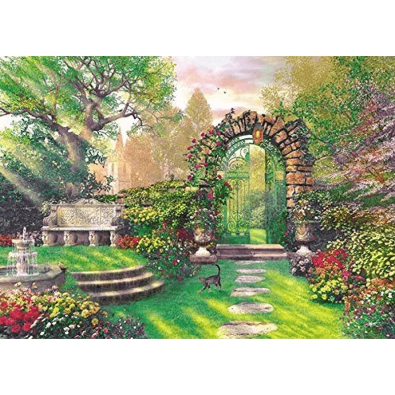 APPLEOne Jigsaw Puzzle 500-221 Dominic Davison Morning Patio (500 Pieces)