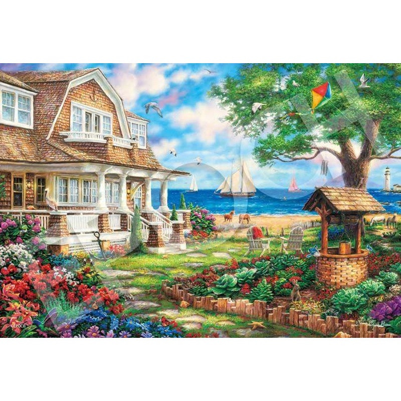 Epoch 32-608 Jigsaw Puzzle Sea Garden Cottage Super Small Piece (1053 Pieces)