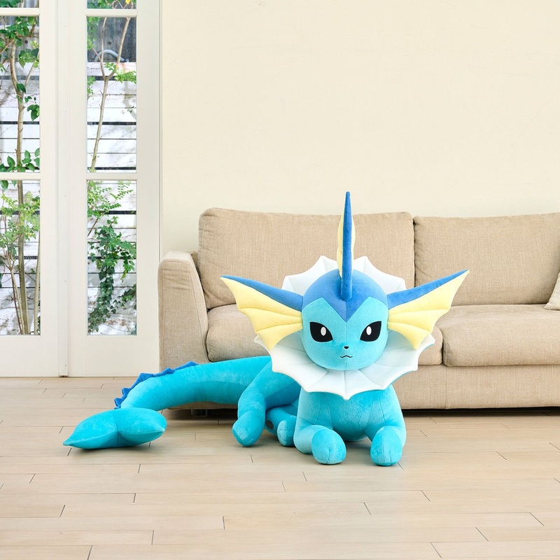 Pokemon Center Original Plush Life-Size Vaporeon Lying Down