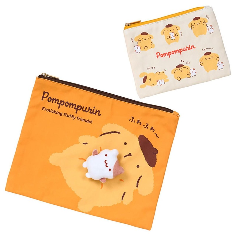 Sanrio Pom pom purin Flat Pouch 2pcs