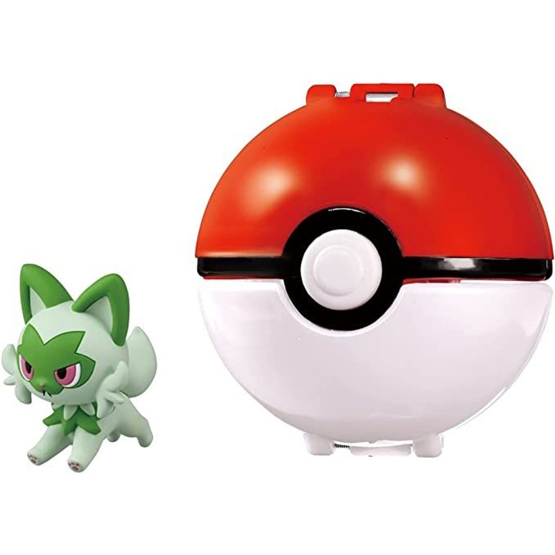 Takara Tomy Pokemon Monster Collection Poke Del-Z Sprigatito (Poke Ball)