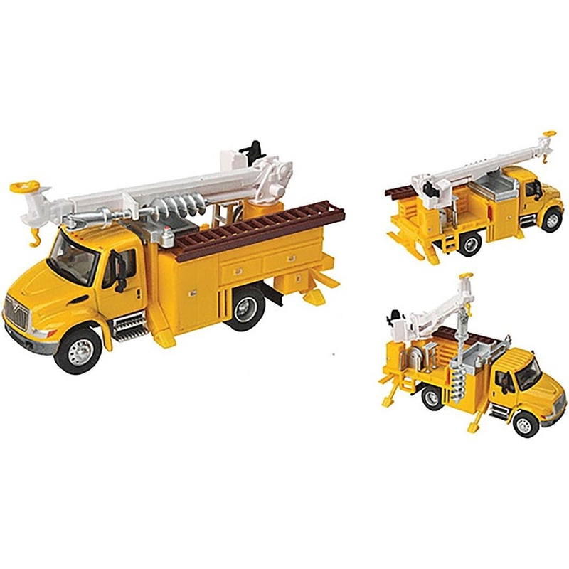 International 4300 Yellow Utility Truck w/ Drill