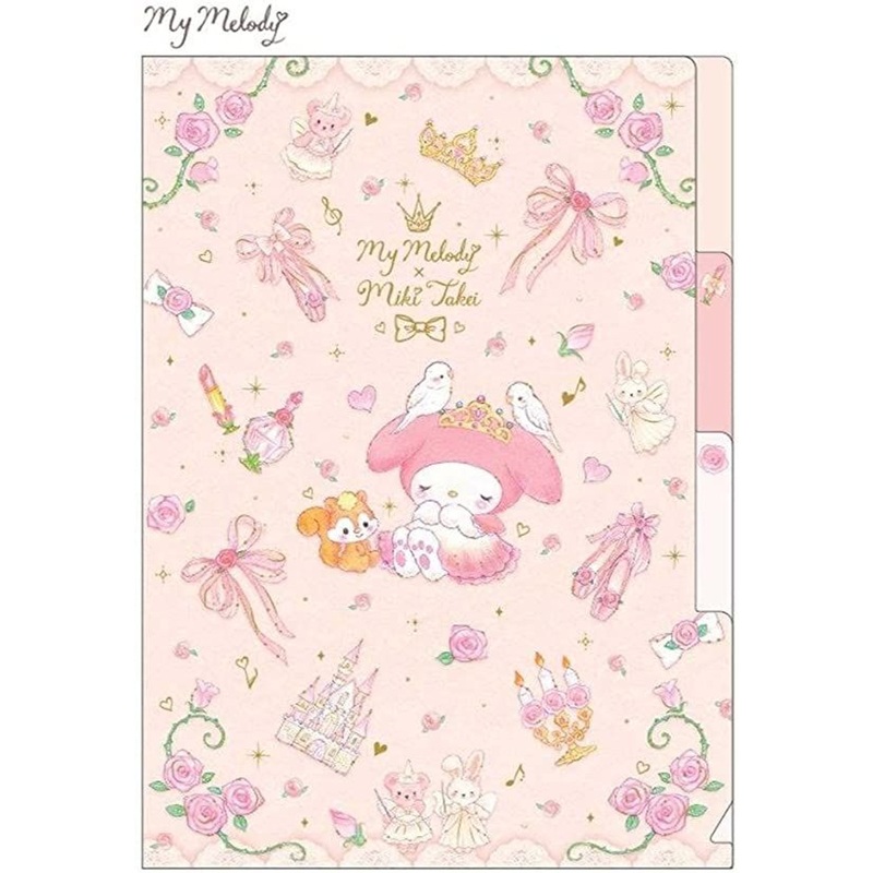 Sanrio x Miki Takei – A5 Clear File with 3 Pockets – My Melody