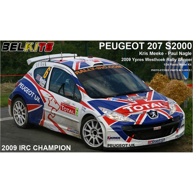 Aoshima (BELKitS) 84298 Peugeot 207 S2000 2009 IRC Champion 1/24 Scale Kit