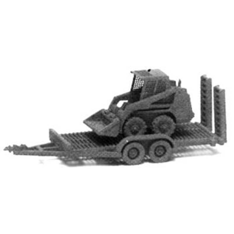 Bobcat Skid Steer Loader w/Utility Trailer (Unpainted Metal Kit)